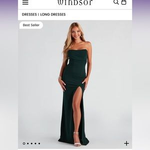 Kaia Strapless High Slit Formal Dress